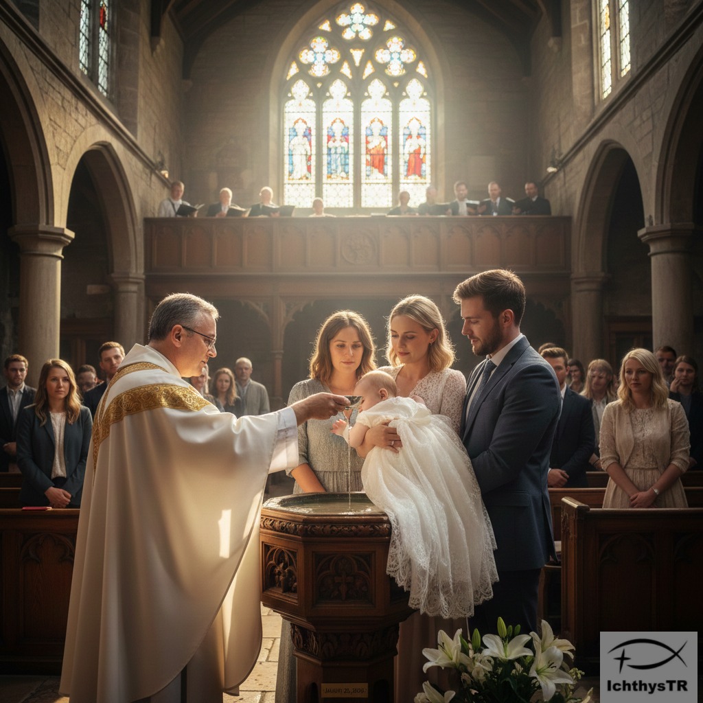 Hristiyanlıkta vaftiz olmak.